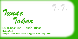 tunde tokar business card